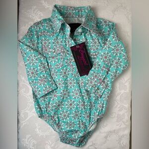 Cowgirl Legend Girls' Snap-Front Long sleeve Onesie